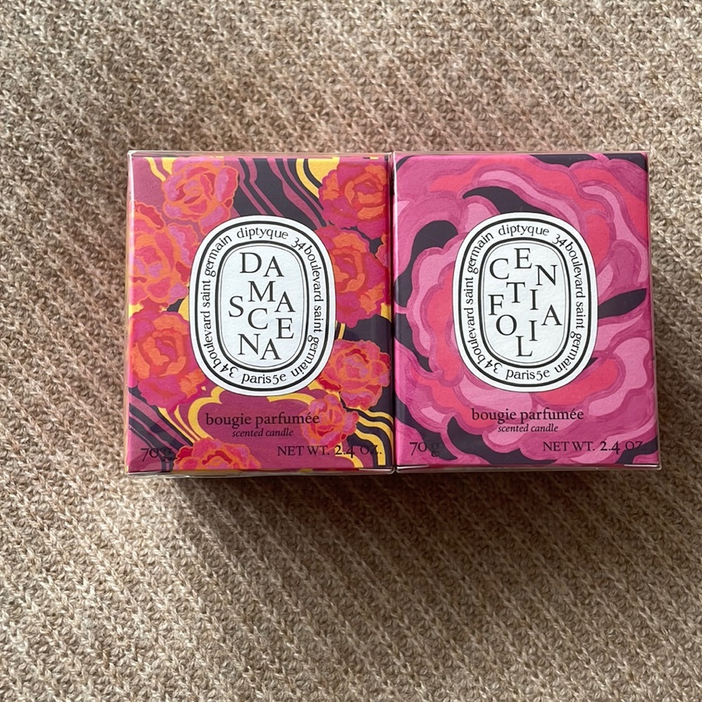2 Diptyque Candles - Limited Edition: Damascena & Centifolia